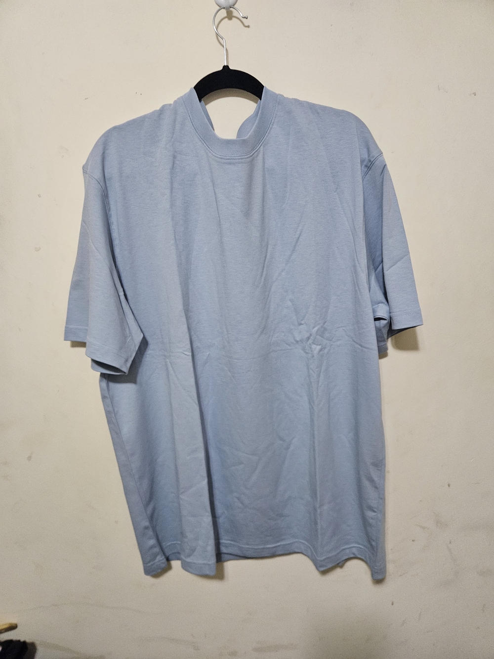 Light Blue Men's Short-Sleeve Crewneck Shirt Zara